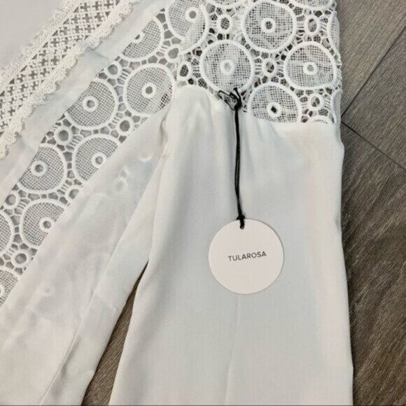 REVOLVE Tularosa Women's Blouse Long Flare Sleeve Ivory Boho chic Size XS NWT - Picture 14 of 16